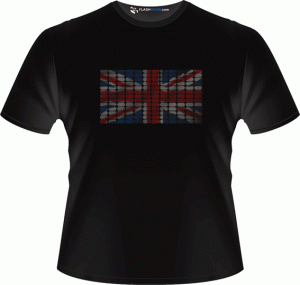 Union Jack LED Light UP Tshirt